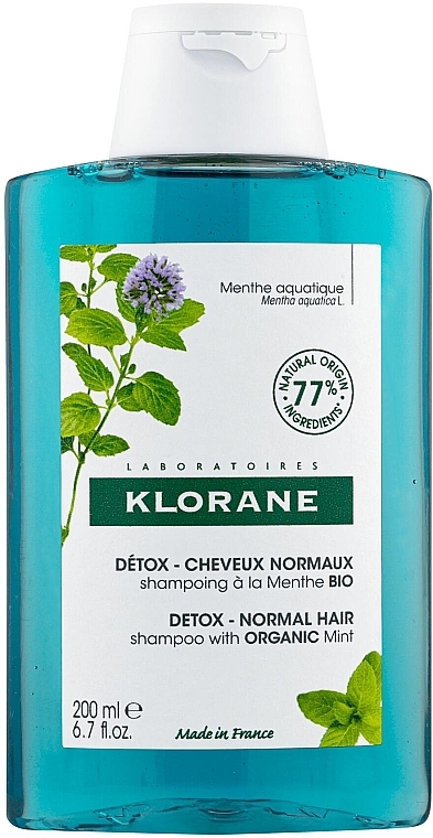Detox-Shampoo gegen Schadstoffe mit Wasserminze - Klorane Anti-Pollution Detox Shampoo With Aquatic Mint