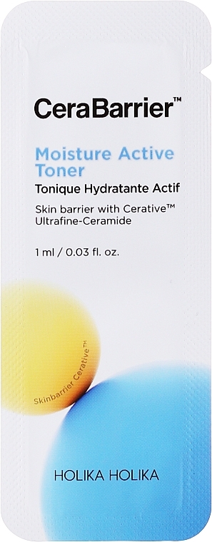 Feuchtigkeitsspendendes aktives Gesichtswasser - Holika Holika CeraBarrier Moisture Toner (Probe) — Bild N1