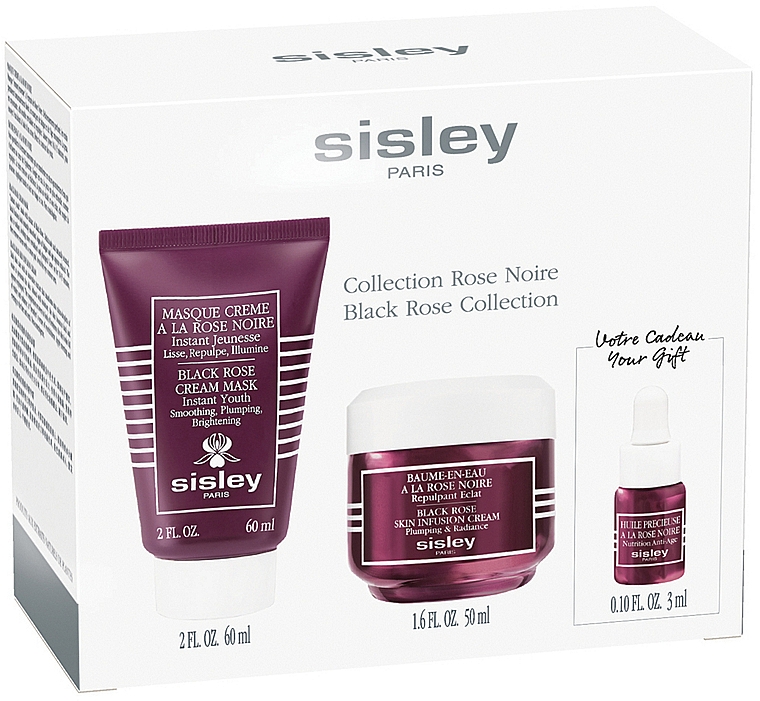 Gesichtspflegeset - Sisley Black Rose Set (Gesichtscreme 50ml + Gesichtsmaske 60ml + Gesichtsöl 3ml) — Bild N1