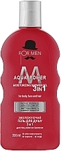Düfte, Parfümerie und Kosmetik 3in1 Feuchtigkeitsspendendes Duschgel mit Guaraná und Zeder - For Men Aqua Power Shower Gel
