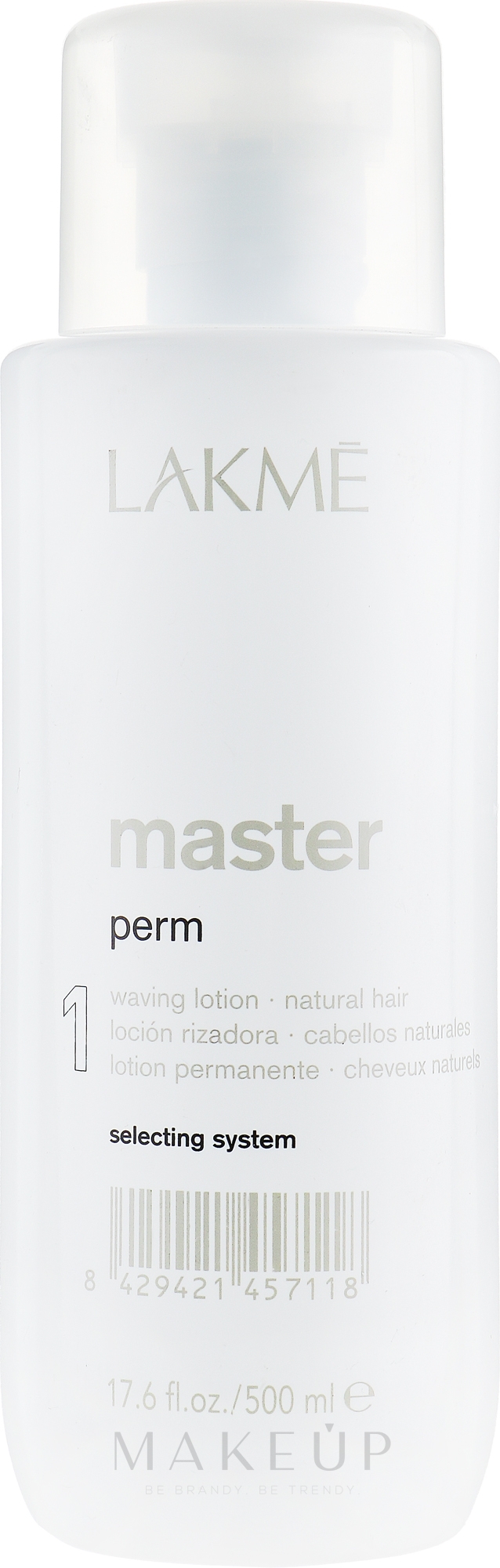 Dauerwelle-Lotion für natürliches Haar - Lakme Master Perm Waving Lotion 1 for Normal Hair — Bild 500 ml