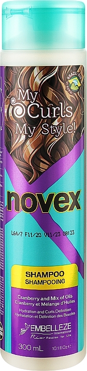 Weichmachendes, reinigendes Shampoo für lockiges Haar mit Preiselbeeren - Novex My Curls Shampoo — Bild N1