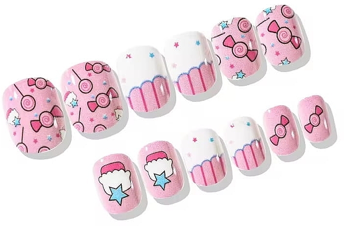 Selbstklebende Nägel für Kinder 979 Süßigkeiten 12 St. - Deni Carte Tipsy Kids  — Bild N2
