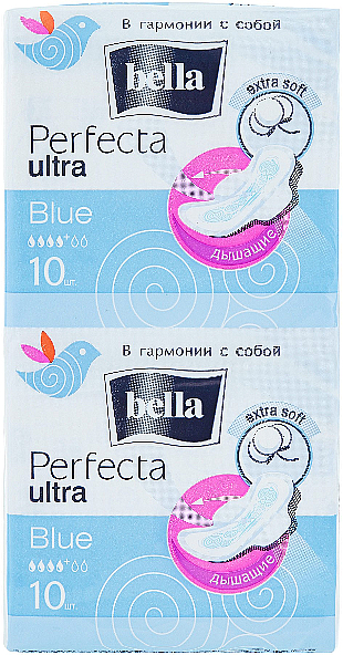 Damenbinden Perfecta Blue Soft Ultra 2x10 St. - Bella — Bild N2