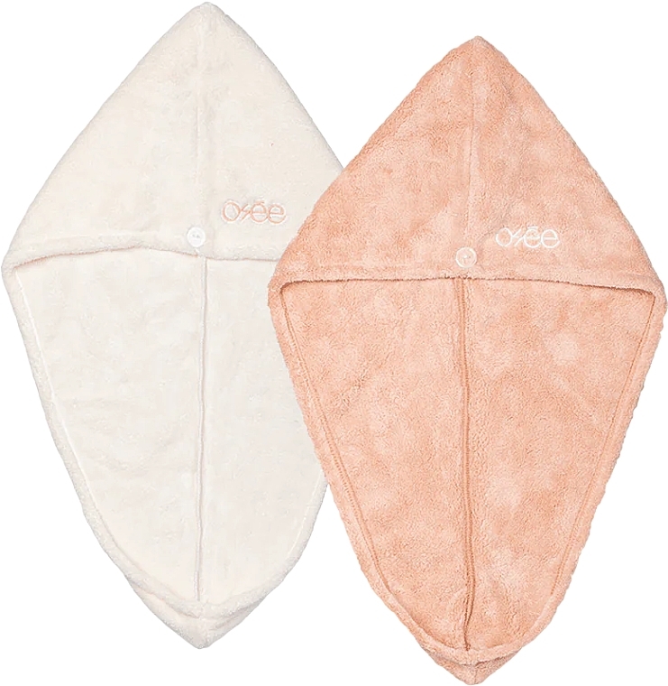 GESCHENK! Haartücher, weiß/rosa - Osee Hair Towel DUO White & Pink  — Bild N1