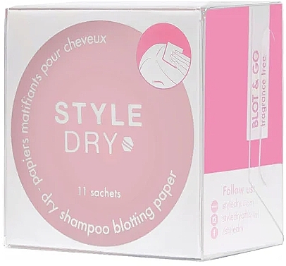 Ölabsorbierende Haartücher 11 St. - Styledry Dry Shampoo Blotting Paper Fragrance Free — Bild N1