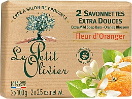 Milde Seife mit Orangenblütenextrakt - Le Petit Olivier 2 extra mild soap bars Orange blossom — Bild N2