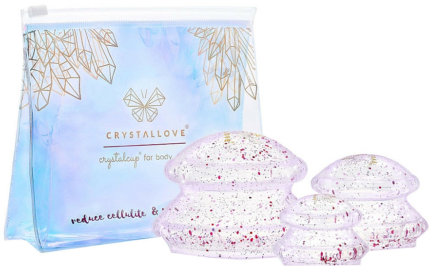 Silikon-Schröpfköpfe für Gesichts- und Körper-Massage - Crystallove Crystal Body Cupping Set — Bild N1