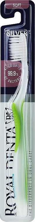Zahnbürste weich mit Silber-Nanopartikeln grün - Royal Denta Silver Soft Toothbrush  — Bild N1