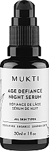 Düfte, Parfümerie und Kosmetik Nachtgesichtsserum - Mukti Organics Age Defiance Night Serum 