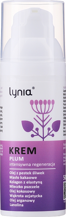 Regenerierende Gesichtscreme mit Samenöl, Kakaobutter und Kollagen - Lynia Plum Cream — Bild N1