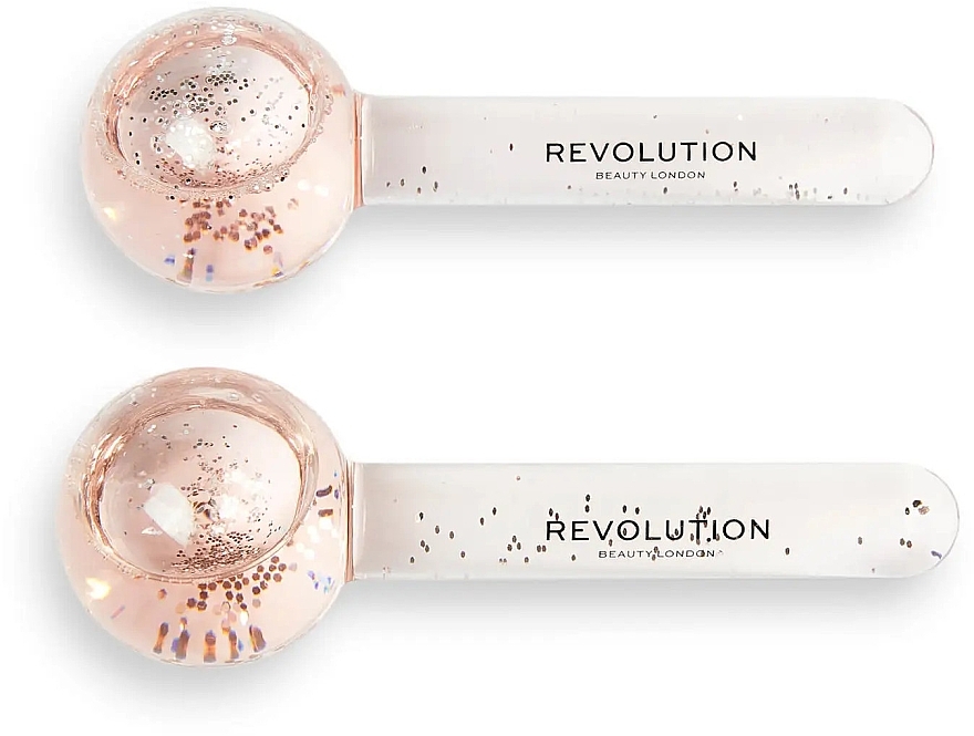 Massager für das Gesicht - Makeup Revolution Beauty Pink Glitter Ice Globes  — Bild N1