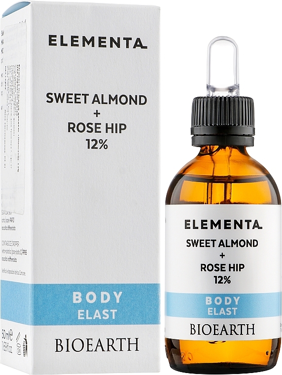 Serum Süße Mandeln und Hagebutten 12% - Bioearth Elementa Sweet Almond Rose Hip 12%  — Bild N2