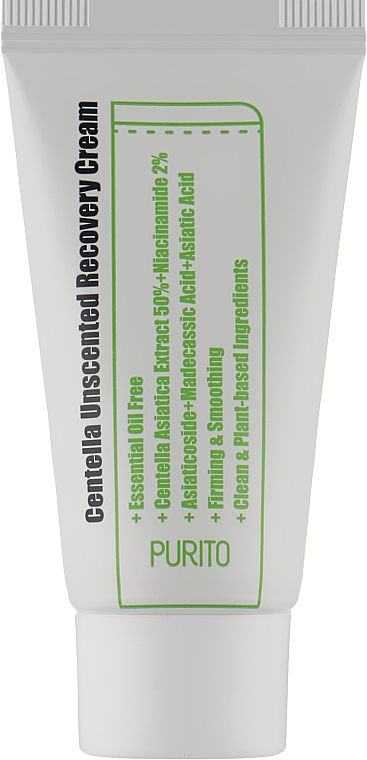 Creme mit Centella für empfindliche Haut - Purito Centella Unscented Recovery Cream (Mini)  — Bild N2