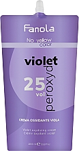 Düfte, Parfümerie und Kosmetik Violettes Creme-Oxidationsmittel gegen Gelbstich 7,5% - Fanola No Yellow Purple Oxidizing Cream (25 Vol)
