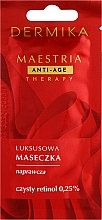 Düfte, Parfümerie und Kosmetik Revitalisierende Gesichtsmaske mit reinem Retinol 0,25 % - Dermika Maestria Anti-age Therapy