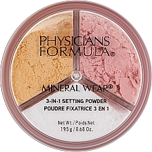 Düfte, Parfümerie und Kosmetik 3in1 Fixierender Puder für das Gesicht - Physicians Formula Mineral Wear 3-In-1 Setting Powder