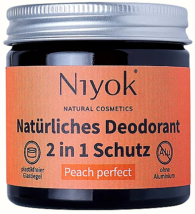 Natürliches cremiges Deodorant Peach perfect - Niyok Natural Cosmetics — Bild N1