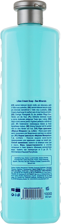 Flüssige Cremeseife "Meeresmineralien" - Lilien Sea Minerals Cream Soap (Nachfüllpatrone) — Bild N2