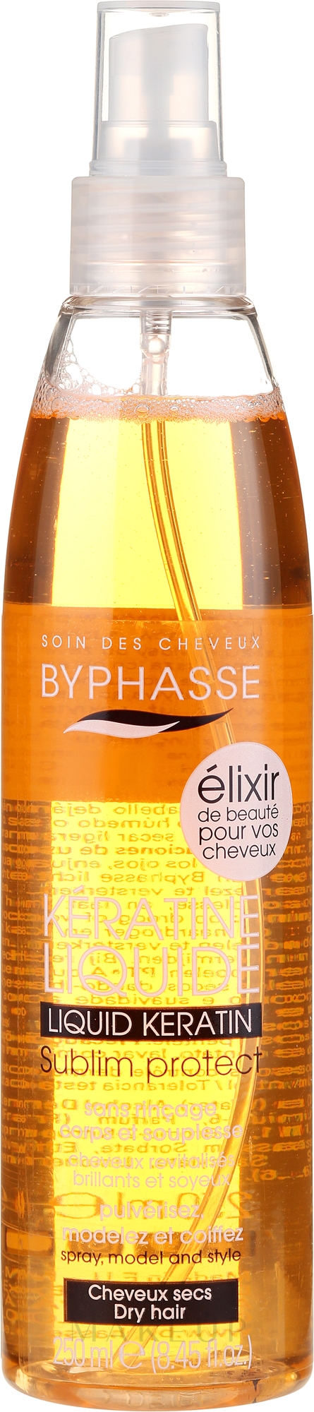 Schutzspray für trockenes Haar mit Keratin - Byphasse Activ Protect — Bild 250 ml