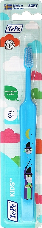 Kinderzahnbürste weich ab 3 Jahren blau - TePe Kids Extra Soft — Bild N1