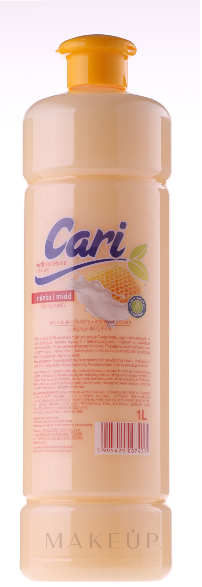 Flüssige Handseife Milch und Honig - Cari Milk And Honey Liquid Soap — Bild 1000 ml