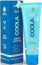 Düfte, Parfümerie und Kosmetik Feuchtigkeitsspendende Gesichtscreme - Coola Classic Face Sunscreen Moisturizer SPF30