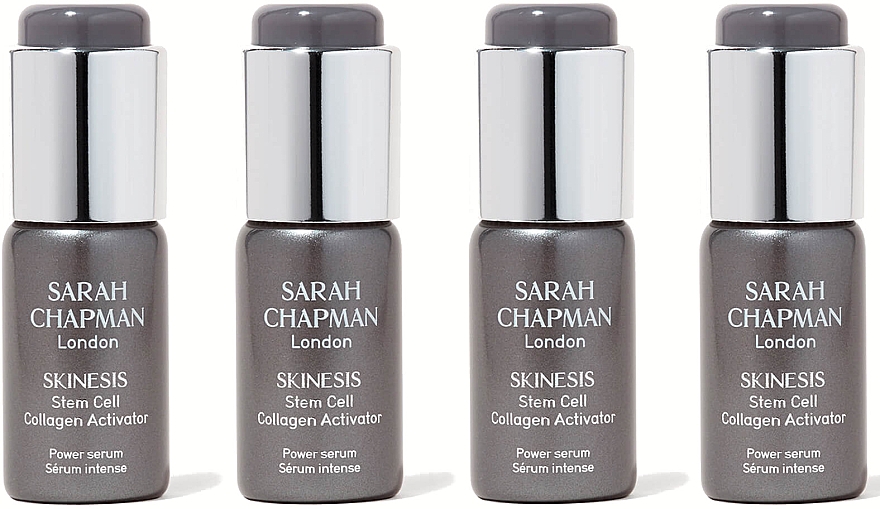 Set - Sarah Chapman Stem Cell Collagen Activator Set (Serum 4x10ml + Kosmetiktasche)  — Bild N1