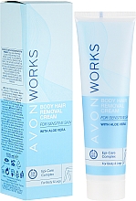 Düfte, Parfümerie und Kosmetik Enthhaarungscreme für empfindliche Haut mit Aloe Vera - Avon Works Body Hair Removal Cream