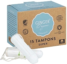 Düfte, Parfümerie und Kosmetik Tampons ohne Applikator Super 15 St. - Ginger Organic