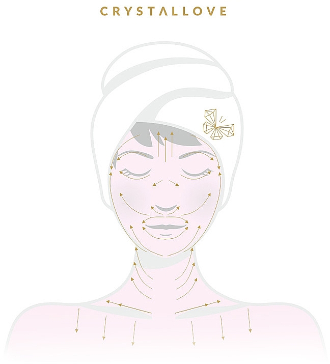 Gesichtspflegeset - Crystallove Quartz Beauty Set Jade (Massageroller 1 St. + Massageplatte 1 St. + Flasche für Öle mit Kristallen 1 St.) — Bild N2
