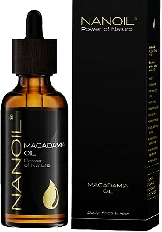 Macadamia-Öl für Gesicht, Haar und Körper - Nanoil Body Face and Hair Macadamia Oil — Bild N1