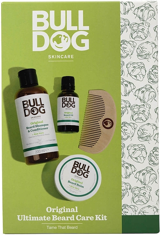 Set 4 St. - Bulldog Original + Aloe Vera Ultimate Beard Care Kit — Bild N2