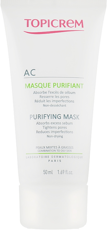 Gesichtsreinigungsmaske mit Meeresalgenextrakt für fettige und Mischhaut - Topicrem AC Purifying Mask — Bild N2