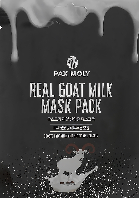 Tuchmaske für das Gesicht mit Ziegenmilch - Pax Moly Real Goat Milk Mask Pack — Bild N1