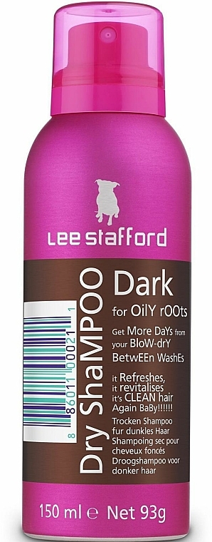 Trockenshampoo für dunkles Haar - Lee Stafford Poker Straight Dry Shampoo Dark