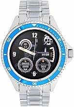 Düfte, Parfümerie und Kosmetik Smartwatch Men 4S aus Stahl silber-blau - Garett Smartwatch Men 4S