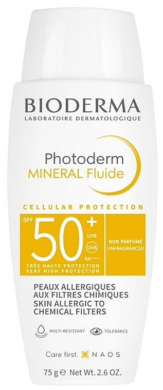 Sonnenschutzfluid für den Körper SPF 50+ - Bioderma Photoderm Mineral Fluid SPF 50+ — Bild N1