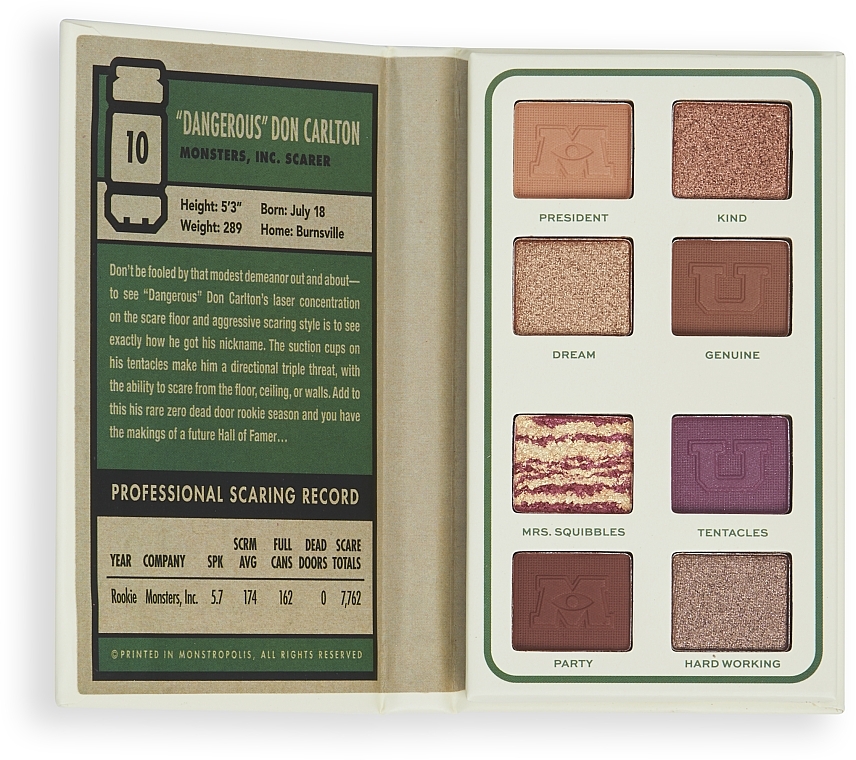 Lidschatten-Palette - Makeup Revolution X Monsters University Card Palette Don Carlton Scare — Bild N2