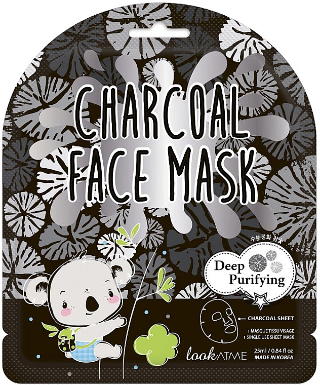 Tuchmaske für das Gesicht mit Aktivkohle - Look At Me Charcoal Face Mask — Bild N1