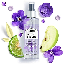 Erfrischendes Körperspray - I Love Violet Dreams Body Mist — Bild N2