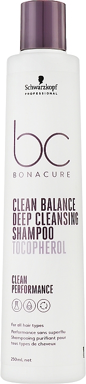 Tiefenreinigendes Shampoo - Schwarzkopf Professional Bonacure Clean Balance Deep Cleansing Shampoo — Bild N1