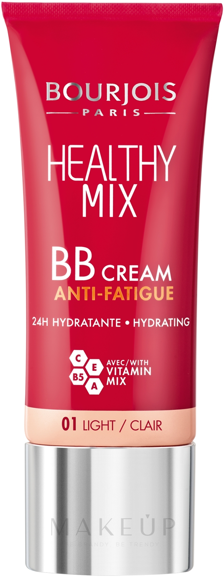 Feuchtigkeitsspendende BB Creme gegen müde Haut mit Vitaminkomplex - Bourjois Healthy Mix BB Cream Anti-Fatigue — Foto 01 - Light/Clair