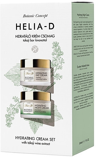 Gesichtspflegeset - Helia-D Botanic Concept Hydrating Cream Set (Tagescreme 50ml + Nachtcreme 50ml) — Bild N1