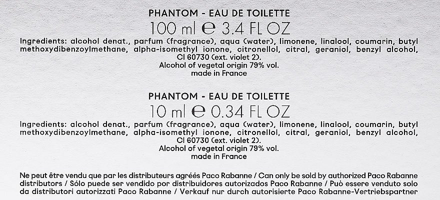Paco Rabanne Phantom - Duftset (Eau de Toilette 100ml + Eau de Toilette 10ml)  — Bild N3