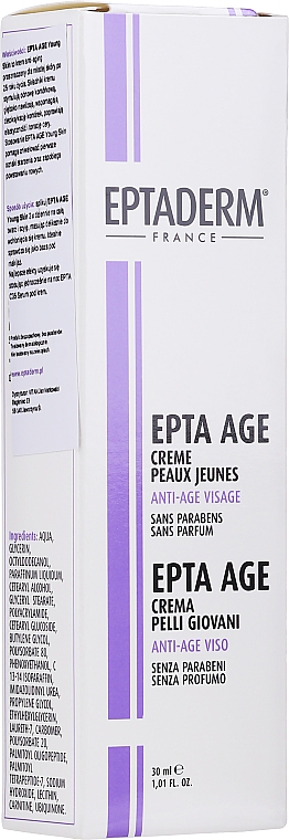 Feuchtigkeitsspendende Anti-Aging Gesichtscreme - Eptaderm Epta Age Anti Age Visage Young Skin Cream — Bild N2
