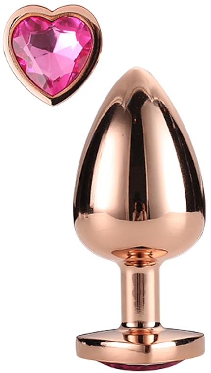 Mittelgroßer Analplug mit Edelstein - Dream Toys Gleaming Love Rose Gold Plug Medium — Bild N2