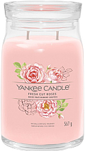 Duftkerze im Glas Fresh Cut Roses mit 2 Dochten - Yankee Candle Singnature — Bild N2