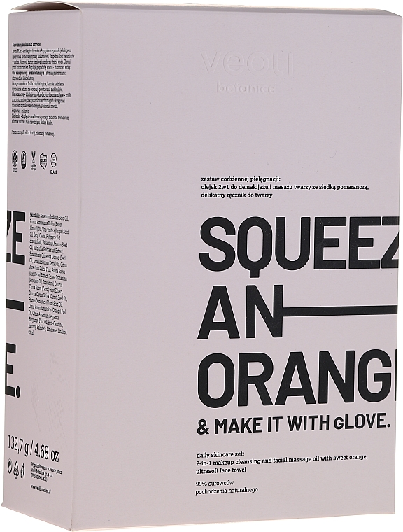 Gesichtspflegeset - Veoli Botanica Squeeze An Orange (Gesichtsöl 132.7g + Handtuch 1 St.) — Bild N2