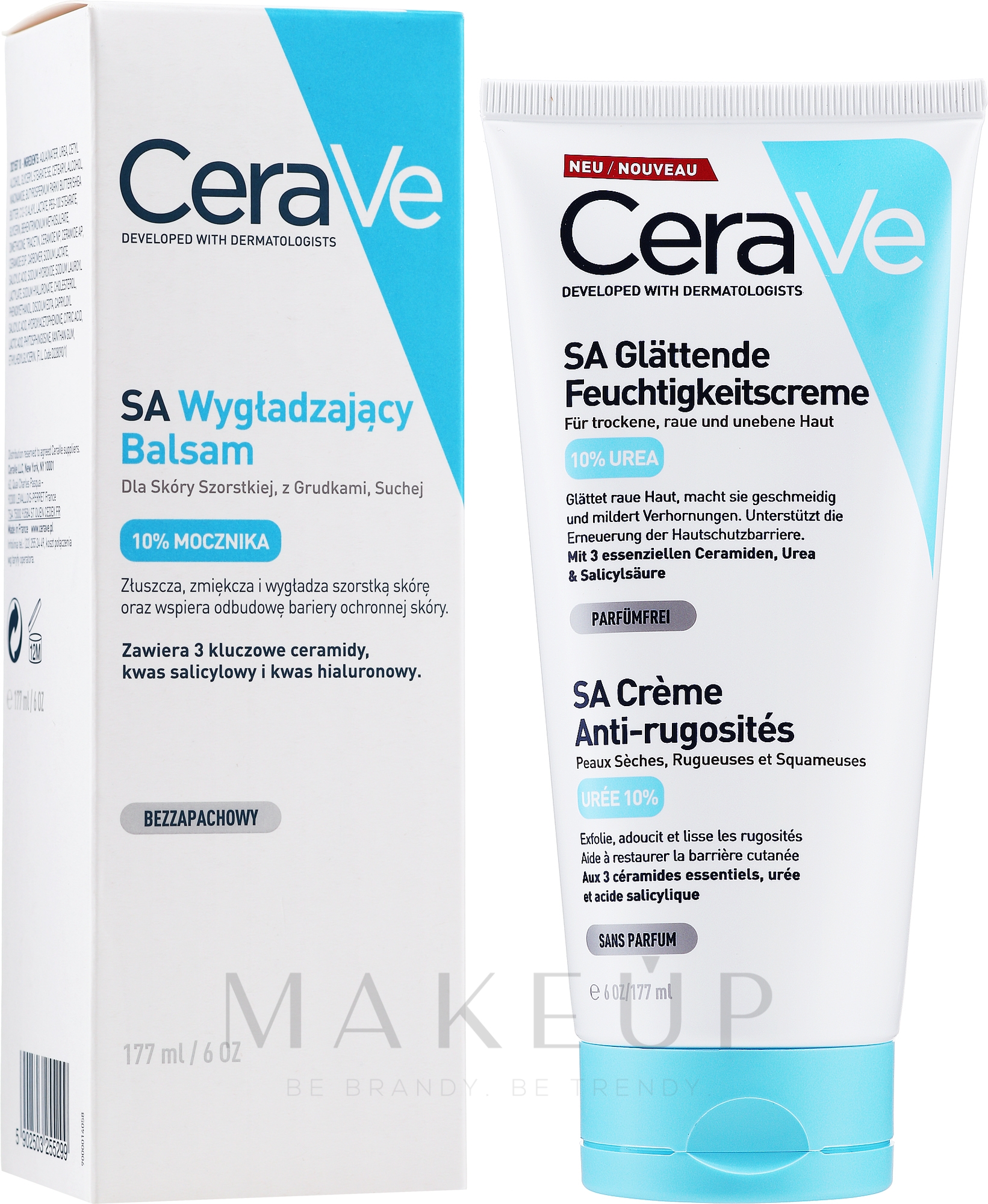 CeraVe Smoothing Cream - Glättende Körpercreme Salicylsäure — Bild 177 ml